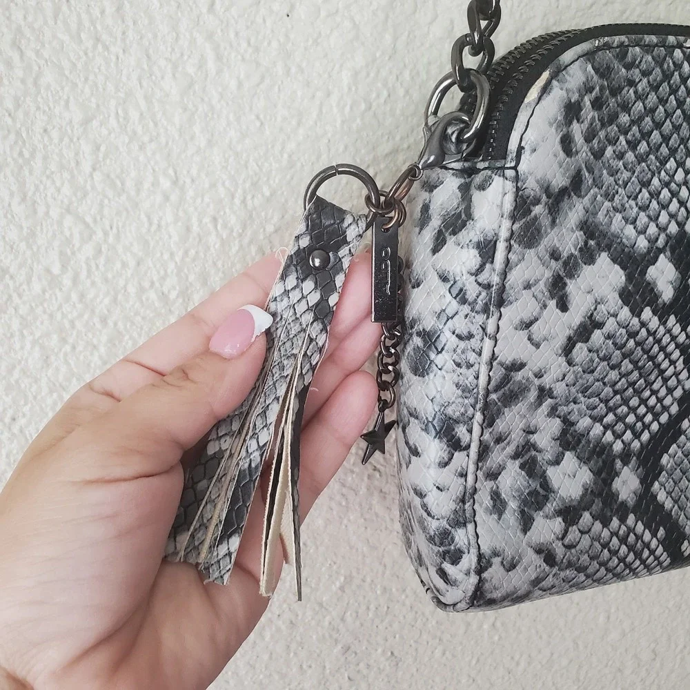 Aldo Crossbody Handbag Medium Snake Design Shoulder Strap Dual Partition Pockets